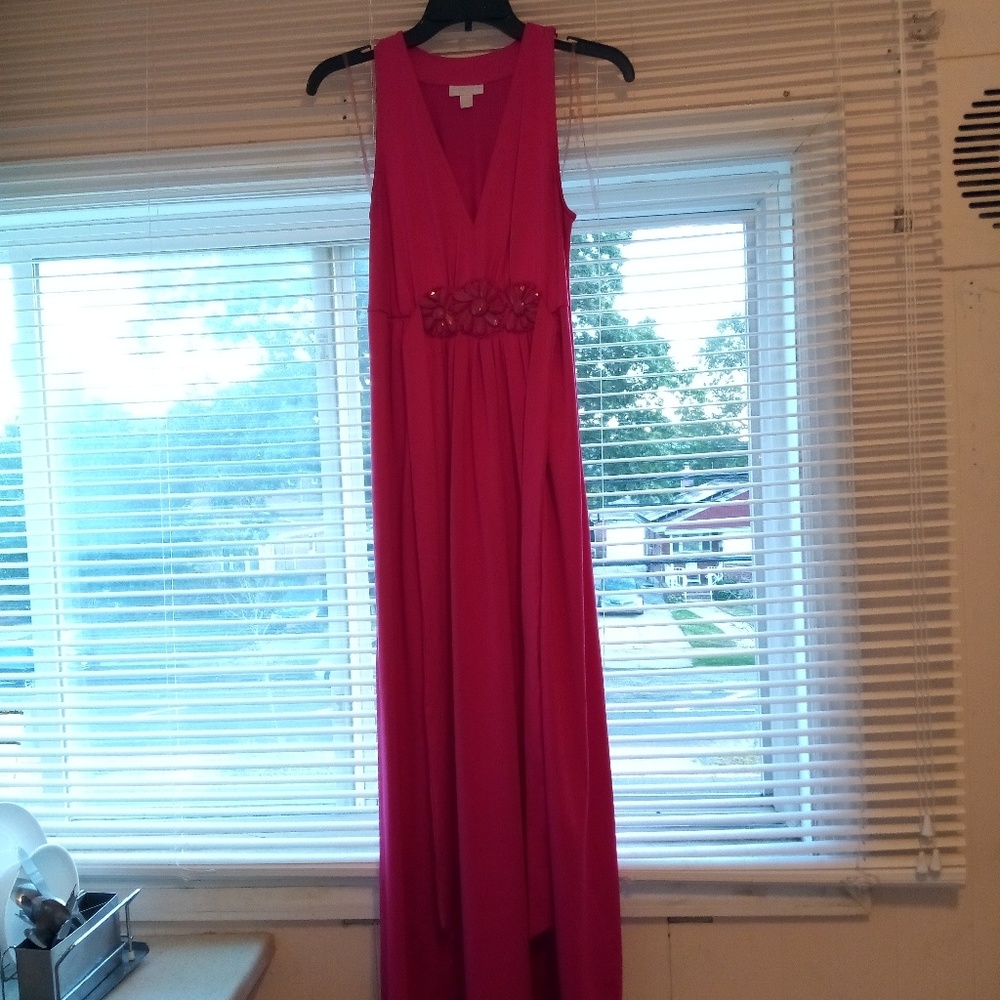 Pink long evening gown
